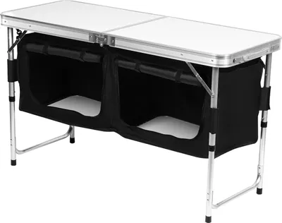 Produktbild von Aopunly Campingküche 120x68x47, Campingschrank mit Aluminiumgestell, Campingmöbel, Outdoor Camping Küche, klappbar