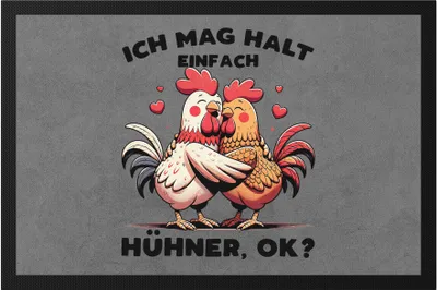Produktbild von Ich mag halt einfach Hühner, ok? Süße Hühner Fußmatte - Bauernhof Liebe Geschenk
