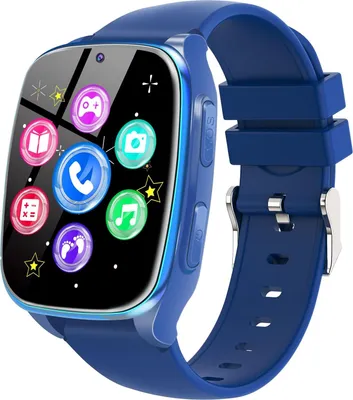 Produktbild von 4G  Uhr für Mädchen Jungen mit Telefon Anruf, SOS, Spiele, Schrittzähler, Musik, Kamera, Wecker, Hörbuch, Kinderuhr Telefonieren für Kids 3-12 Jahre