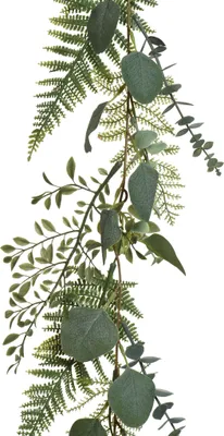 Produktbild von Künstliche Farn Eukalyptus Girlande 20x180cm Grün