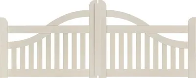 Produktbild von Doppeltor Konsta Bogen ohne Schloßfräsung 300 x 95 cm cremeweiß
