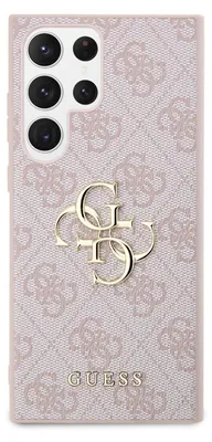 Produktbild von Guess, Schutzhülle für Galaxy S23 Ultra mit elegantem 4G-Muster, Rosa