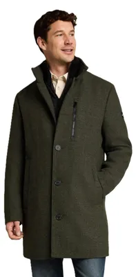 Produktbild von TOM TAILOR Herren Wollmantel mit Stehkragen