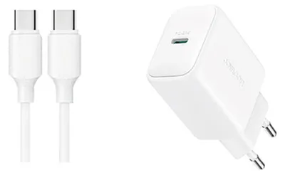 Produktbild von Joyroom 20W USB-C Ladegerät + 1m Kabel - Weiß