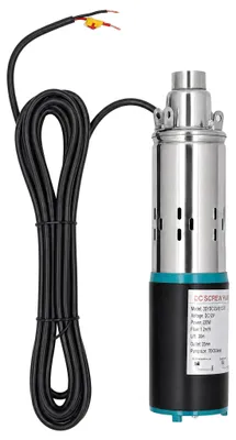 12V DC Tauchpumpe, Edelstahl, 1,2 m³/h, 30 m Förderhöhe, 7 m Kabel