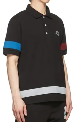 Produktbild von Herren-T-Shirt Lacoste x Awake Ny Klassisches Baumwoll-Polo Schwarz XS