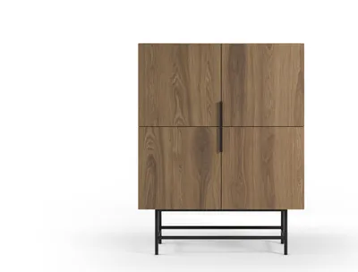 Produktbild von CALICOSY - Sideboard 4 Türen, Eichendekor dunkle H128 cm - RIMA
