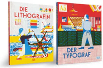Obrázok produktu pre Die Lithografin & Der Typograf : Zwei Bilderbücher für Kinder ab 6 Jahren über Buchdruck und Schriftkunst
