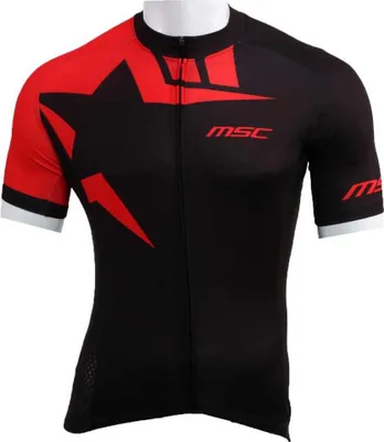 Image de Maillot de cyclisme à manches courtes Msc X Race Noir S Homme Noir S