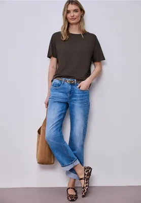 Immagine prodotto di Street One Jerseyshirt "Maglietta basic Crista", A325060, marrone espresso, taglia 42
