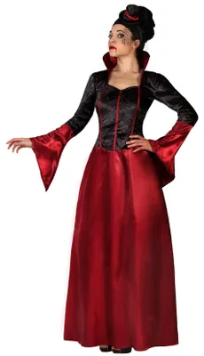 Obrázok produktu pre Halloween červeno-čierny upírsky kostým pre ženy XS / S