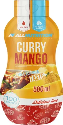 Immagine prodotto di ALLNUTRITION Salsa senza calorie 500 ml curry-mango / Aromi e dolcificanti / Gustosa salsa senza calorie per insaporire i vostri piatti preferiti