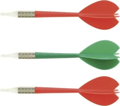 Image de EDUPLAY 170-039 Fléchettes de remplacement pour fléchettes souples (couleur au hasard, paquet de 3)