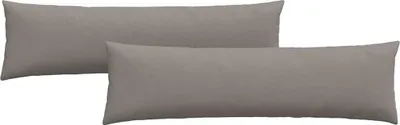 Zdjęcie produktu dla vidaXL Poduszki na sofę, 2 szt., tkanina, kolor taupe, 145 x 40 cm