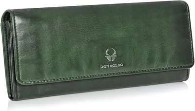 Produktbild von DONBOLSO Geldbörse Florenz aus gewaschenem Echtleder mit RFID- & NFC-Schutz, Vintage Nappa Portemonnaie Groß, 15 Kartenfächer,Münzfach, Reißverschluss