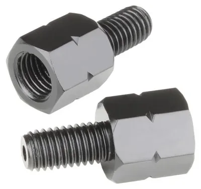 Produktbild von 2x Spiegeladapter schwarz (Spiegel: M10 Linksgewinde / Lenker: M8 Rechtsgewinde) - Citomerx