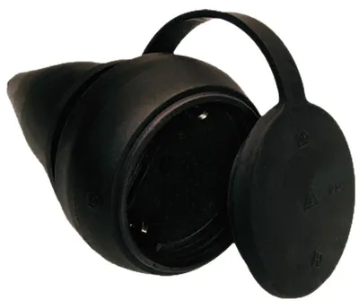 Immagine prodotto di come Schwabe 60417 Giunto di terra in gomma piena 230 V nero IP44 (60417)
