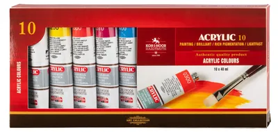 Zdjęcie produktu dla Zestaw 10 kolorów akrylowych KOH - 10 x 40 ml / tubki