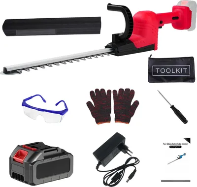 Produktbild von 21V Akku-Heckenschneider, Handgehaltener Gartensträucherschneider, 220V EU-Stecker