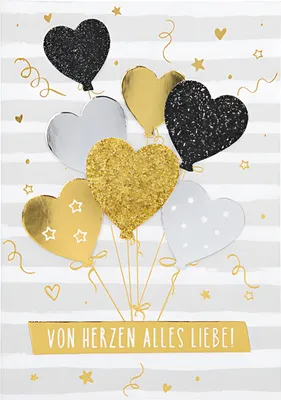 Produktbild von Designers Best Klappkarte Motiv 11, Von Herzen alles Liebe!