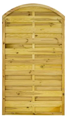 Produktbild von Ligna Gard Dichtzaun Lausanne gebogen 100x180 cm Holzzaun Kiefer Kesseldruckimprägniert 44x44 mm Rahmen