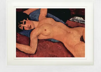 Produktbild von Amedeo Modigliani Gerahmtes Bild Mit Edlem Passepartout | Wand-Bilder | Im Bilderrahmen - Liegender Akt, 1917 (30 x 40 cm)