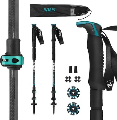 Immagine prodotto di TK8607 Bastoncini da trekking in carbonio NILS, leggeri e resistenti