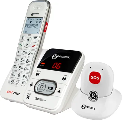 Produktbild von Geemarc AmpliDECT 295 SOS PRO schnurloses Großtastentelefon 30 dB mit mobiler Freisprecheinrichtung (+Anrufbeantworter) - Deutsche Version