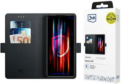 Immagine prodotto di 3mk custodia protettiva a portafoglio per Realme C35 con funzione stand-up custodia del telefono cellulare flip case con slot per schede flip cover