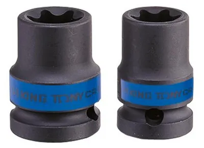 KING TONY kurze Schlagschrauber-Nuss 3/4" E28 x 56mm Modell 657528M