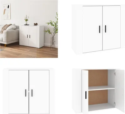 Immagine prodotto di vidaXL Credenza bianca 80x33x70 cm Materiale a base di legno - Credenza - Credenza - Armadio - Armadio portaoggetti