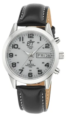 Produktbild von ETT Herrenuhr EGS-11436-12L, Funk, Solar, analog, Edelstahlgehäuse, Lederarmband