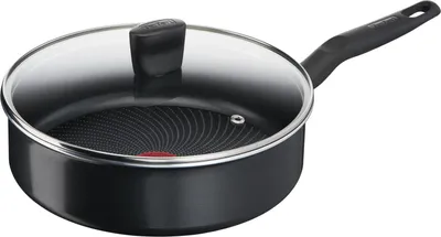 Produktbild von Tefal Start'easy C26732, Rund, Schwenkpfanne, Schwarz, Titan, Aluminium, Thermo-Punkt