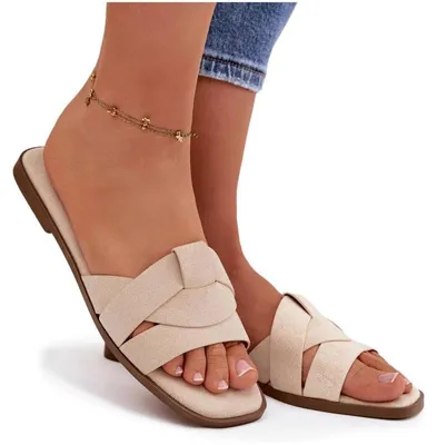 Produktbild von Damen flache Sandalen mit Riemen Eko Wildleder Hellbeige Florane 40
