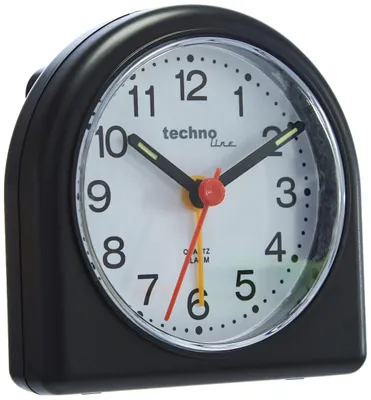 Immagine prodotto di Technoline modello SD - sveglia analogica al quarzo con lancette luminose e allarme in nero