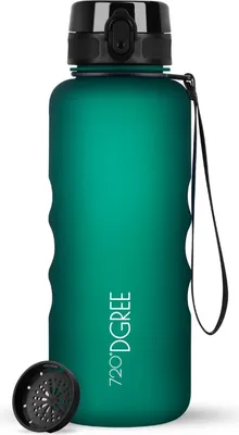 Produktbild von 720°DGREE Trinkflasche uberBottle softTouch mit Sieb emerald green 1,5l