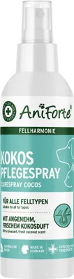 Produktbild von AniForte Fellharmonie Pflegespray Kokos 200 ml – Sanfte Fellpflege für Hunde & Katzen, Entfilzungsspray & Kämmhilfe, für glänzendes Fell mit Kokosduft