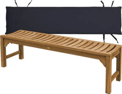 Produktbild von Gartenbank Ferrara Teak Massivholz 150 cm Schwarz