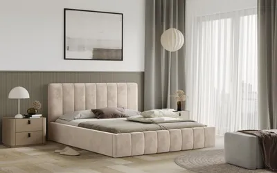 Obrázek produktu pro Postel RIMINI 160x200 béžová s úložným prostorem