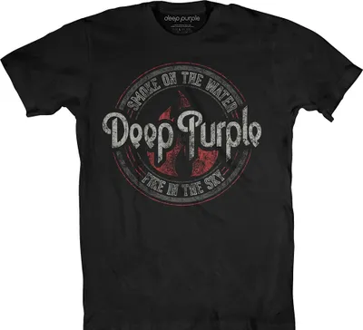 Obrázek produktu pro Deep Purple - Tričko "Smoke" pro muže/dámy Uni RO9701 (L) (Černá)