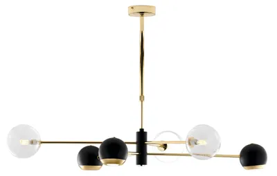 Immagine prodotto di Lampada a sospensione MOKA oro-nera 6xGU10x10W in metallo, dimensioni: 69x94x65 cm, IP20, Jupiter