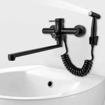 Produktbild von Küchenarmatur - Ausziehbarer Küchenhahn - 3 Wasserstrahlarten - SUS304 Edelstahl - Keramikkartusche - Einhebelbedienung - 2-Loch-Montage