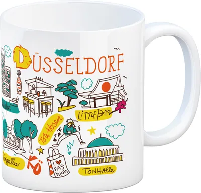 Produktbild von Düsseldorf Wimmelbild Kaffeebecher