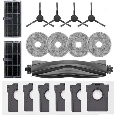 Image de Kit d'accessoires de 17 pièces - pour les aspirateurs Dreame L10s Pro Ultra Heat, L10s Ultra, Mova E30 Ultra et X30 Ultra - Accessoires pour aspirateurs - 1 brosse principale, 2 filtres HEPA, 4 brosses latérales, 4 serpillères, 6 sacs à poussière