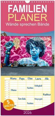 Produktbild von Familienplaner 2026 - Wände sprechen Bände mit 5 Spalten (Wandkalender, 21 x 45 cm) CALVENDO