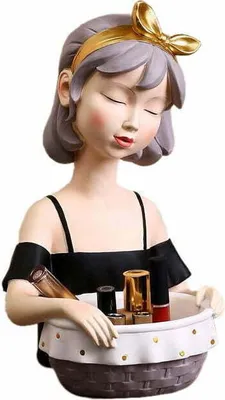 Produktbild von Figur einer Frau mit Korb – Nordische Dekorative Figur