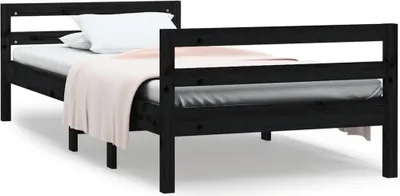 Obrázok produktu pre vidaXL Posteľ z masívu čierna 75x190 cm Borovica