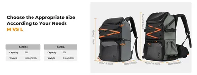 Produktbild von Kamerarucksack - Fotorucksack 25 L III - Wasserdicht - 900D-Nylon - Laptopfach - Regenschutz