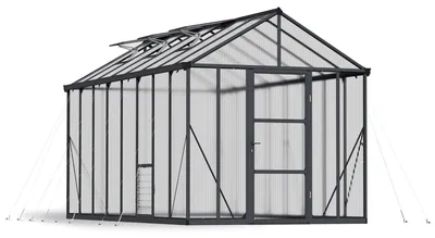 Produktbild von Palram - Canopia Aluminium Gewächshaus Glory 48 Anthrazit 483x244x268 cm