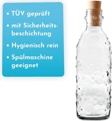 Produktbild von Glasflasche Bajonettverschluss für Wassersprudler (MySoda*,Mitte*,uvm.) 0,75 l mit TWIN SECURE